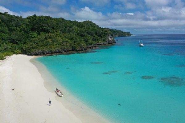 Untouched beach in Lau Group, Fiji.